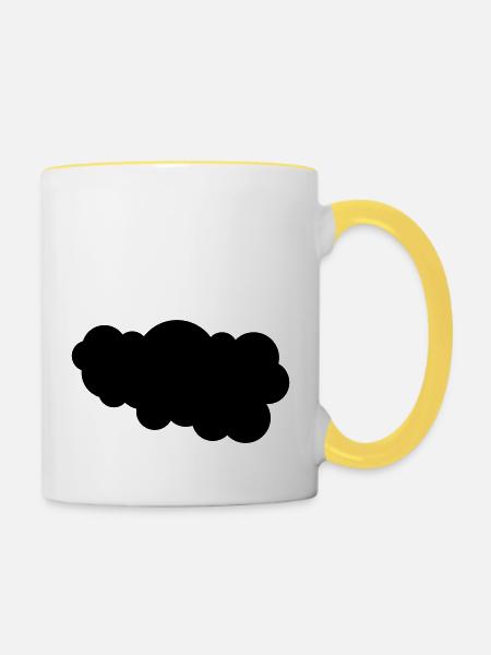 cloud - Tasse zweifarbig - Weiß/Gelb