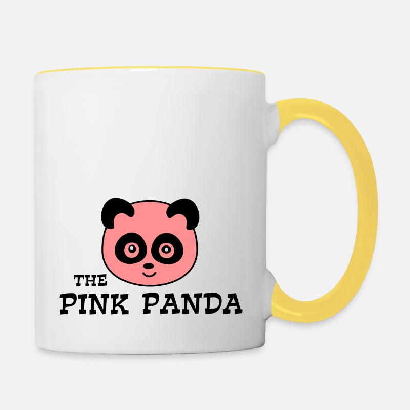 panda - Contrasting Mug - white/yellow