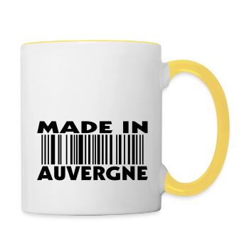 Made in Auvergne (1c) - Contrasting Mug - white/yellow - Right