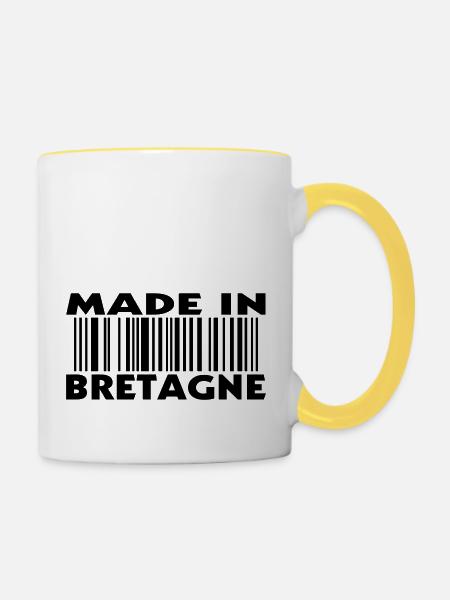 Made in Britain (1c) - Tasse zweifarbig - Weiß/Gelb