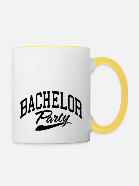 Bachelor Party - Tasse zweifarbig - Weiß/Gelb