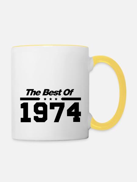 The best of 1974 - Tasse zweifarbig - Weiß/Gelb