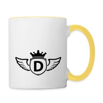 d - Tasse zweifarbig - Weiß/Gelb - Rechts