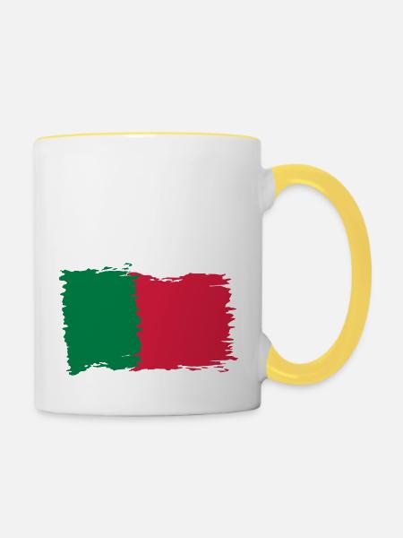 Portugal - Tasse zweifarbig - Weiß/Gelb