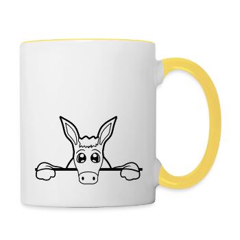 wall wall half text field area write small - Contrasting Mug - white/yellow - Right