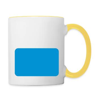 carré rectangle rectangles triangle - Mug contrasté - blanc/jaune - Droite