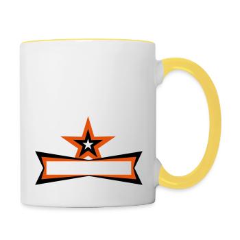 Star Frame - Tasse zweifarbig - Weiß/Gelb - Rechts