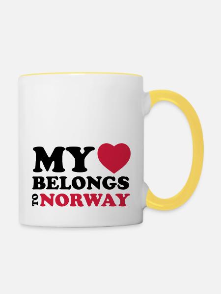 MHBT NORWAY - Tasse zweifarbig - Weiß/Gelb