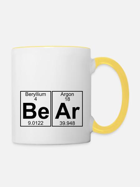 Be-Ar (bear) - Full - Tasse zweifarbig - Weiß/Gelb