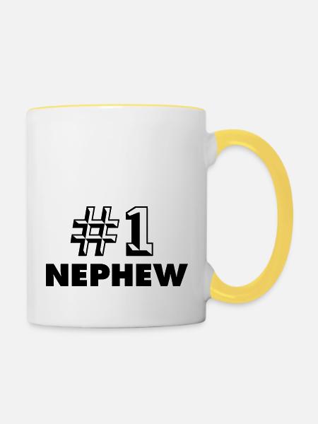number one nephew - Tasse zweifarbig - Weiß/Gelb