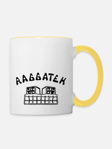 RAGGATEK - Tasse zweifarbig - Weiß/Gelb