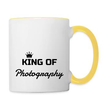 Photographer Photo Fotograf Photographe - Contrasting Mug - white/yellow - Right