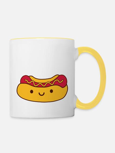 Suesser Hot Dog - Tasse zweifarbig - Weiß/Gelb