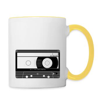 TDK Cassette Metal années 90 - Mug contrasté - blanc/jaune - Droite