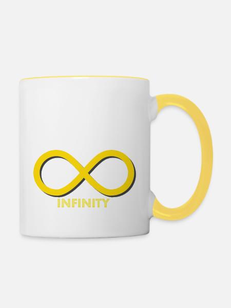 INFINITY YELLOW - Tasse zweifarbig - Weiß/Gelb