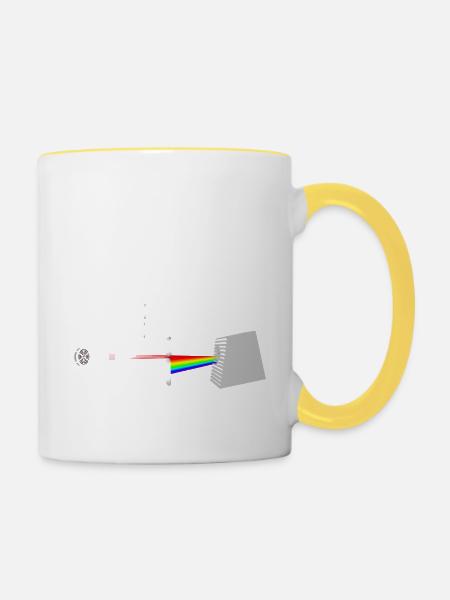 Wie funktioniert ein Spektrometer? - Tasse zweifarbig - Weiß/Gelb