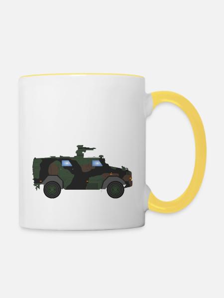Dingo BW Woodland - Tasse zweifarbig - Weiß/Gelb