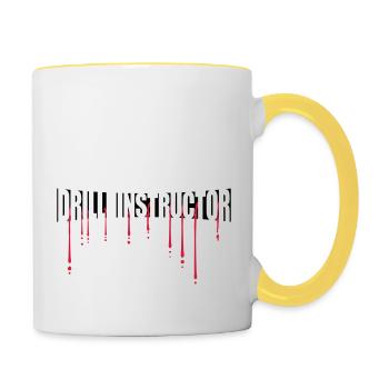 Blut Drill Instructor - Tasse zweifarbig - Weiß/Gelb - Rechts