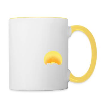 Camper Vintage - Tasse zweifarbig - Weiß/Gelb - Rechts