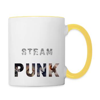 Steampunk - Contrasting Mug - white/yellow - Right