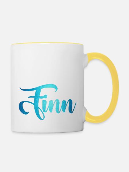 Finn - Tasse zweifarbig - Weiß/Gelb