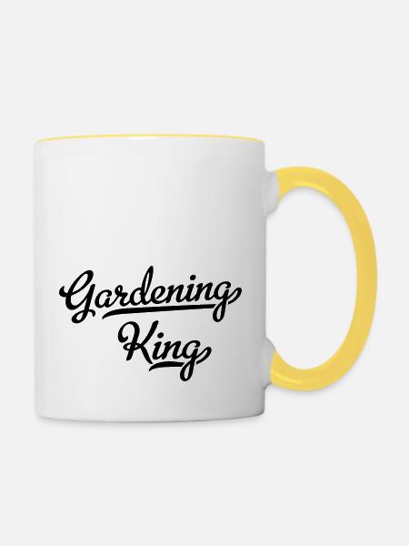 Garten - Tasse zweifarbig - Weiß/Gelb