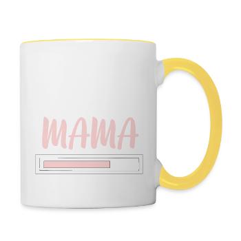 Mama loading - Contrasting Mug - white/yellow - Right