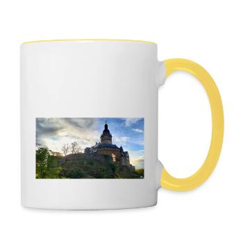 Château de Falkenstein - Mug contrasté - blanc/jaune - Droite