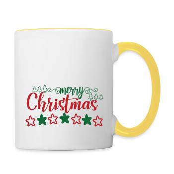 Merry Christmas - Contrasting Mug - white/yellow - Right