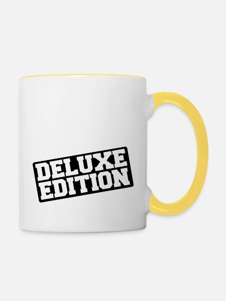Deluxe Edition - Tasse zweifarbig - Weiß/Gelb
