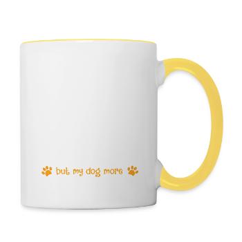 Chien Hund - Mug contrasté - blanc/jaune - Droite