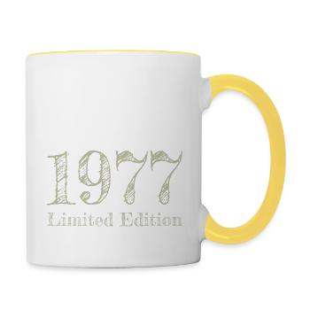 1977 - Tasse zweifarbig - Weiß/Gelb - Rechts