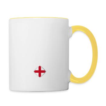 new england - Mug contrasté - blanc/jaune - Droite