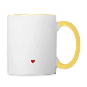 grande-sœur en or - Mug contrasté - blanc/jaune - Droite