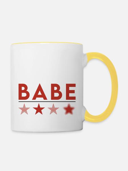 Baby - Tasse zweifarbig - Weiß/Gelb