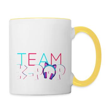 Team K-Pop Koreanische Popmusik Kpop - Tasse zweifarbig - Weiß/Gelb - Rechts