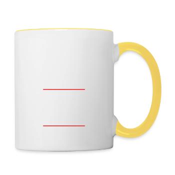 Gym Workout Quote - Contrasting Mug - white/yellow - Right
