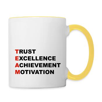 team - Contrasting Mug - white/yellow - Right
