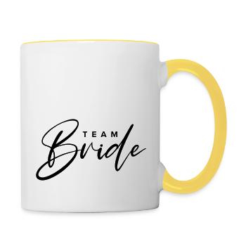 Team Bride - Contrasting Mug - white/yellow - Right