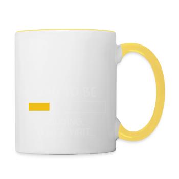 Dad To Be Loading Please Wait... Fathers Day - Contrasting Mug - white/yellow - Right