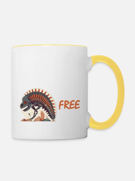 Fossil Frei - Tasse zweifarbig - Weiß/Gelb