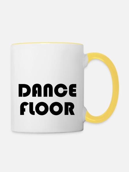 Dancing Dance Music - Tasse zweifarbig - Weiß/Gelb