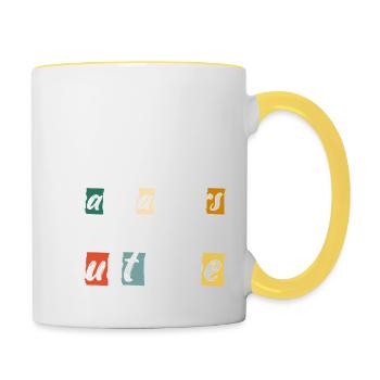 Real Painters Don't Use Duct Tape Profession Job - Contrasting Mug - white/yellow - Right