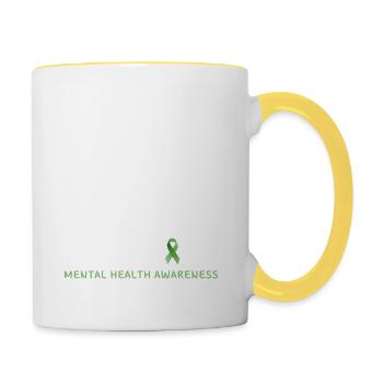 Verurteile nicht, was du nicht verstehst - Tasse zweifarbig - Weiß/Gelb - Rechts