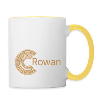 Pour Rowan - Mug contrasté - blanc/jaune - Droite
