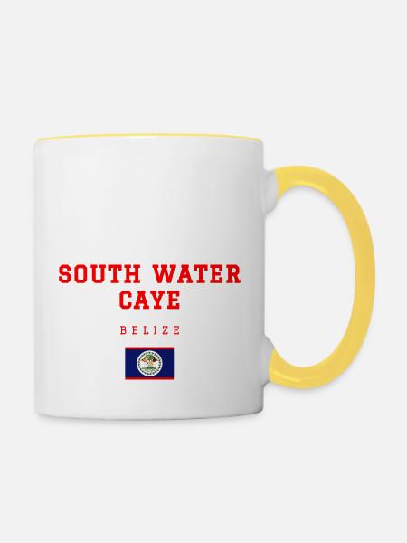 South Water Belize - Tasse zweifarbig - Weiß/Gelb