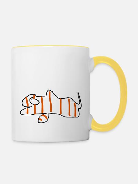 Clownfisch - Tasse zweifarbig - Weiß/Gelb