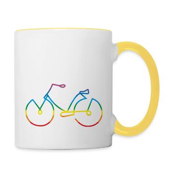 Bike - Contrasting Mug - white/yellow - Right