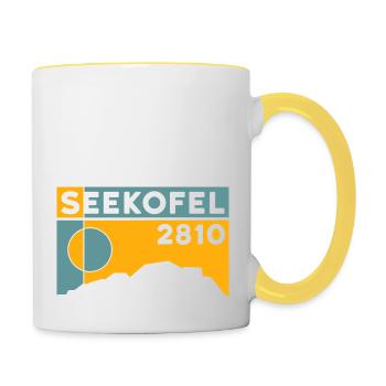 Seekofel Dolomites Hiking Hike Circular Hike - Contrasting Mug - white/yellow - Right