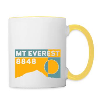Mount Everest Base Camp Nepal Trekking Souvenir - Contrasting Mug - white/yellow - Right